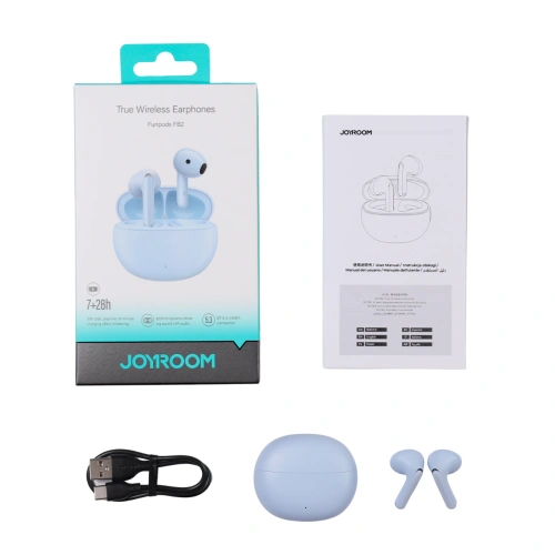 Bezprzewodowe słuchawki douszne Joyroom Funpods JR-FB2 Bluetooth 5.3 niebieskie