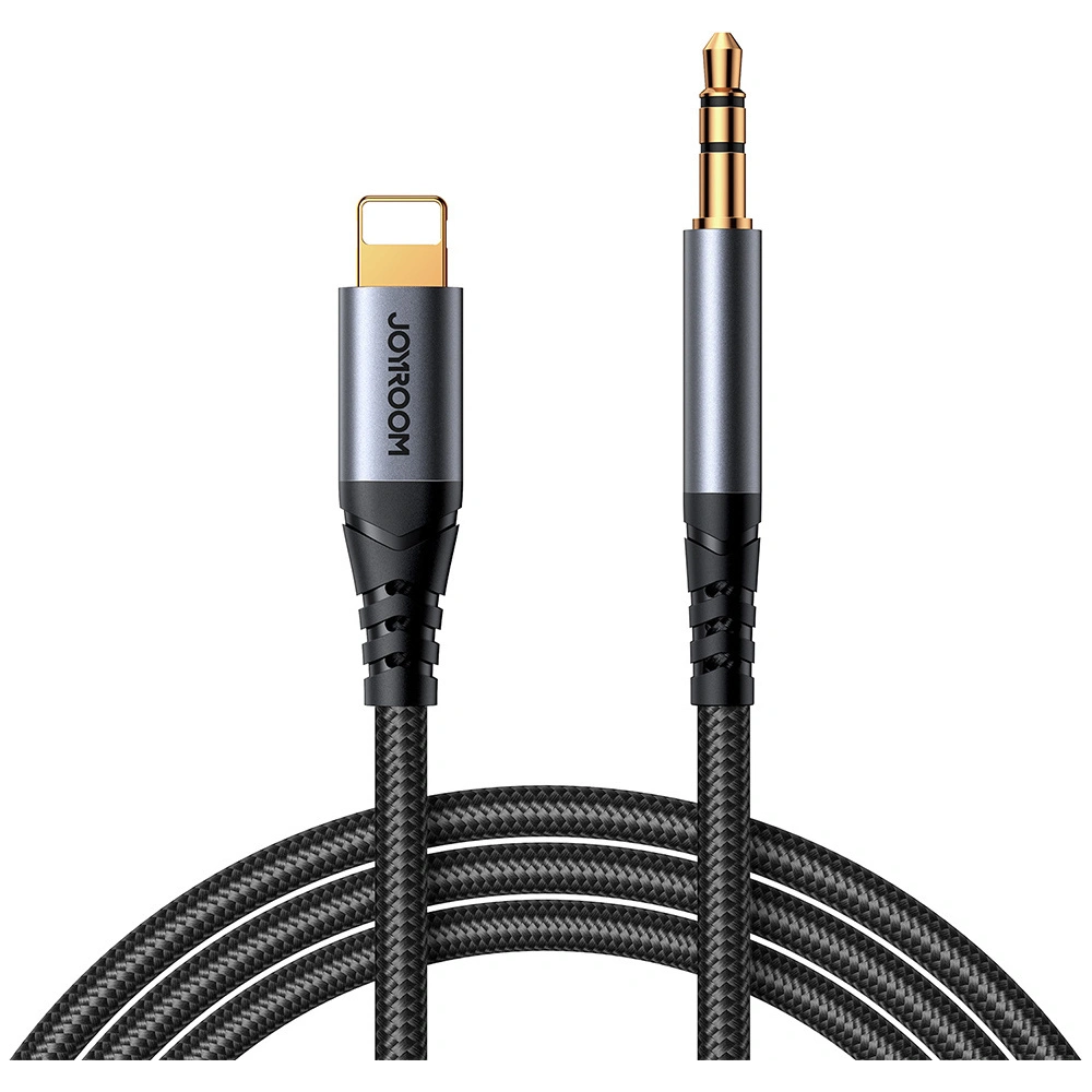 Hurtownia GSM - Audio-Kabel Joyroom SY-A06 Lightning / AUX Mini-Klinke 3.5mm 1.2m schwarz - JYR874 - {ean13} - Hurt