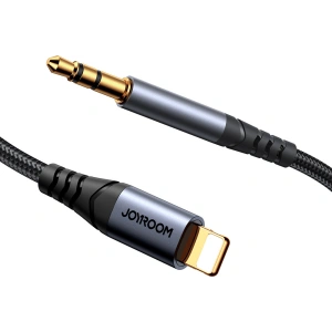 Wholesale Joyroom SY-A06 cable Lightning / AUX mini jack 3.5mm 1.2m black - JYR874 - {ean13} - Hurt