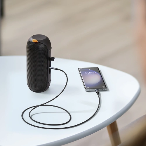 Kabel audio Joyroom SY-A07 USB-C / AUX mini jack 3.5mm 1.2m czarny