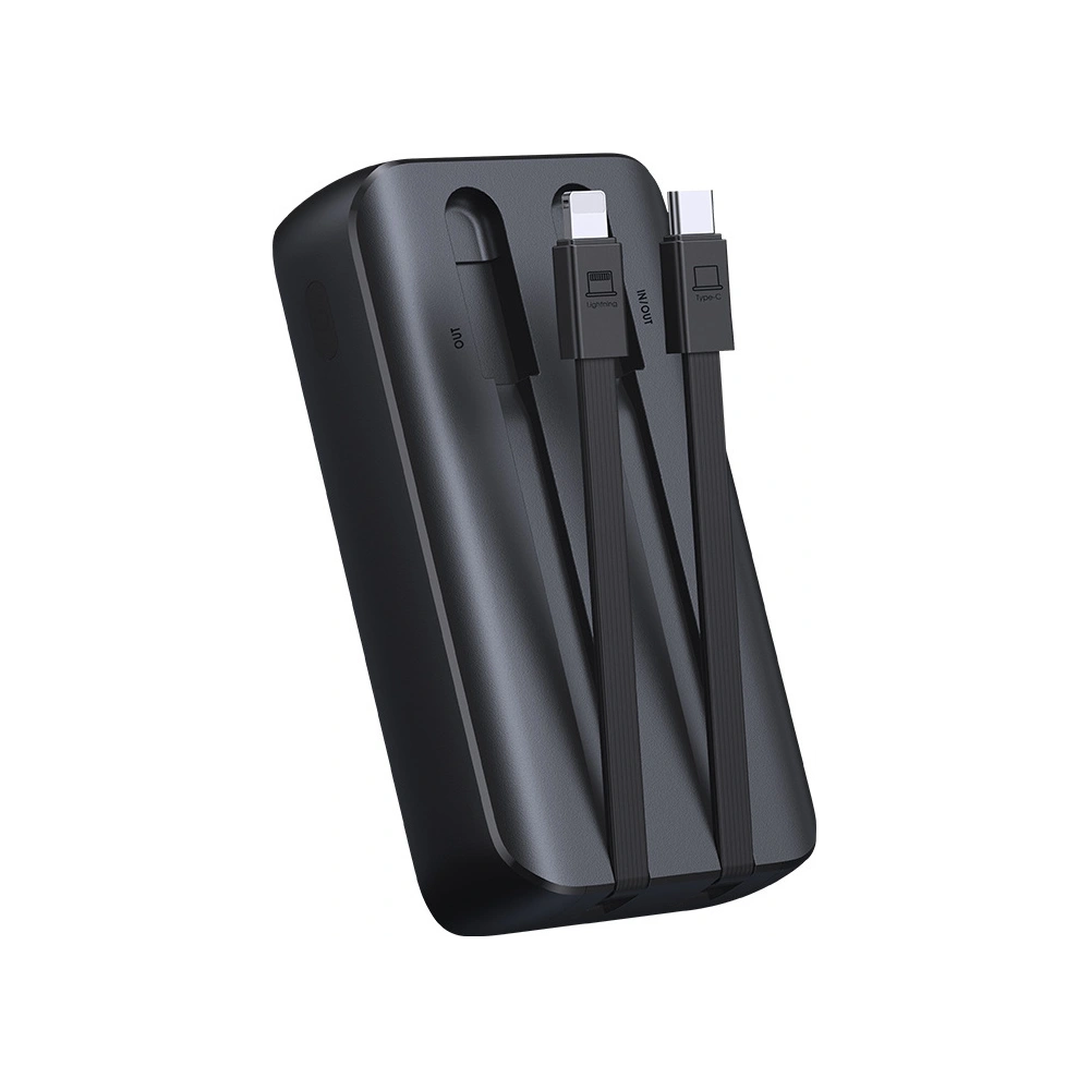Hurtownia GSM - Powerbank Joyroom JR-PBC06 10000mAh 30W + integrierte USB-C und Lightning Kabel schwarz - JYR878 - {ean13} - Hurt