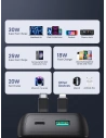 Wholesale Joyroom JR-PBC06 powerbank 10000mAh 30W + built-in USB-C, Lightning cables black - JYR878 - {ean13} - Hurt