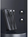 Wholesale Joyroom JR-PBC06 powerbank 10000mAh 30W + built-in USB-C, Lightning cables black - JYR878 - {ean13} - Hurt