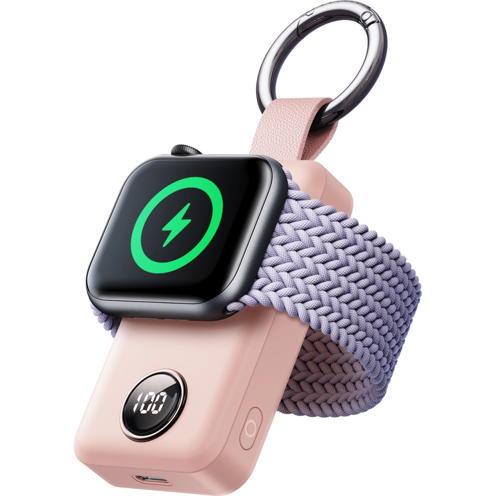 Wholesale Joyroom JR-WQW01 wireless powerbank 2000mAh 3W for Apple Watch pink - JYR881 - {ean13} - Hurt