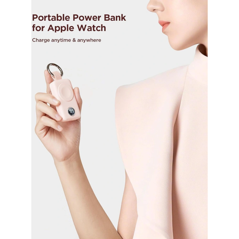 Wholesale Joyroom JR-WQW01 wireless powerbank 2000mAh 3W for Apple Watch pink - JYR881 - {ean13} - Hurt