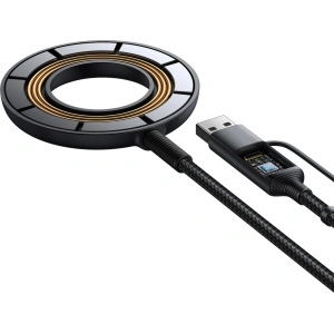 Hurtownia GSM - Indukciós töltő Joyroom JR-WQM03 USB-A / USB-C 15W fekete - JYR882 - {ean13} - Hurt