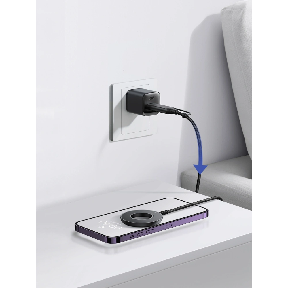 Hurtownia GSM - Indukční nabíječka Joyroom JR-WQM03 USB-A / USB-C 15W černá - JYR882 - {ean13} - Hurt