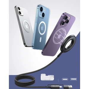 Hurtownia GSM - Indukciós töltő Joyroom JR-WQM03 USB-A / USB-C 15W fekete - JYR882 - {ean13} - Hurt