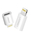 Adapter Lightning do micro USB MFi UGREEN 2.4A (biały)
