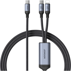 Hurtownia GSM - Kabel 2w1 Joyroom Speedy Series SA21-1T2 USB-C / USB-C, Lightning 100W 1.5m czarny - JYR886 - {ean13} - Hurt