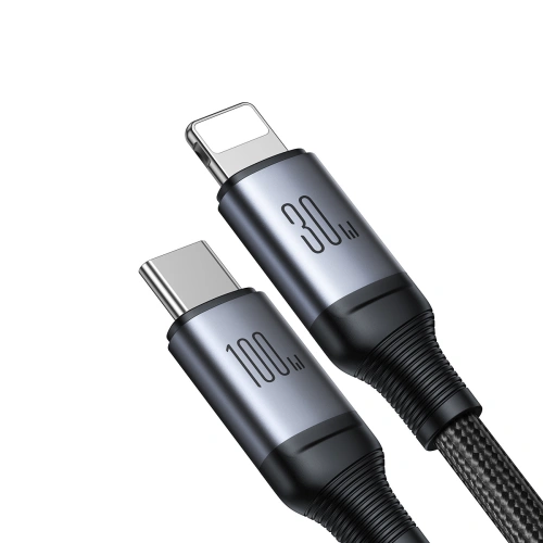 Kabel 2w1 Joyroom Speedy Series SA21-1T2 USB-C / USB-C, Lightning 100W 1.5m czarny