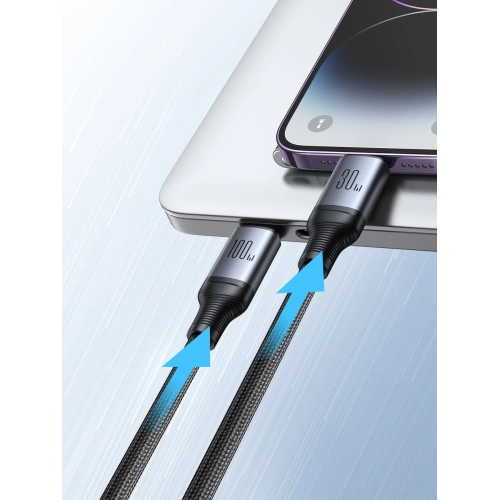 Kabel 2w1 Joyroom Speedy Series SA21-1T2 USB-C / USB-C, Lightning 100W 1.5m czarny