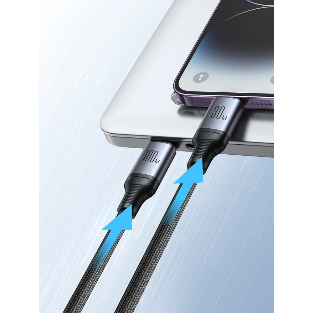 Hurtownia GSM - Kabel 2w1 Joyroom Speedy Series SA21-1T2 USB-C / USB-C, Lightning 100W 1.5m černý - JYR886 - {ean13} - Hurt