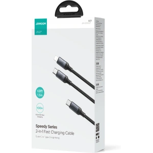 Wholesale Joyroom Speedy Series SA21-1T2 2in1 cable USB-C / USB-C, Lightning 100W 1.5m black - JYR886 - {ean13} - Hurt