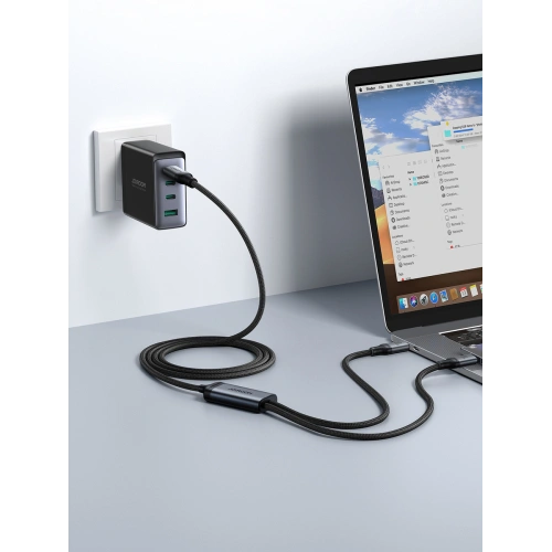Kabel 2w1 Joyroom Speedy Series SA21-1T2 USB-C / USB-C, Lightning 100W 1.5m czarny