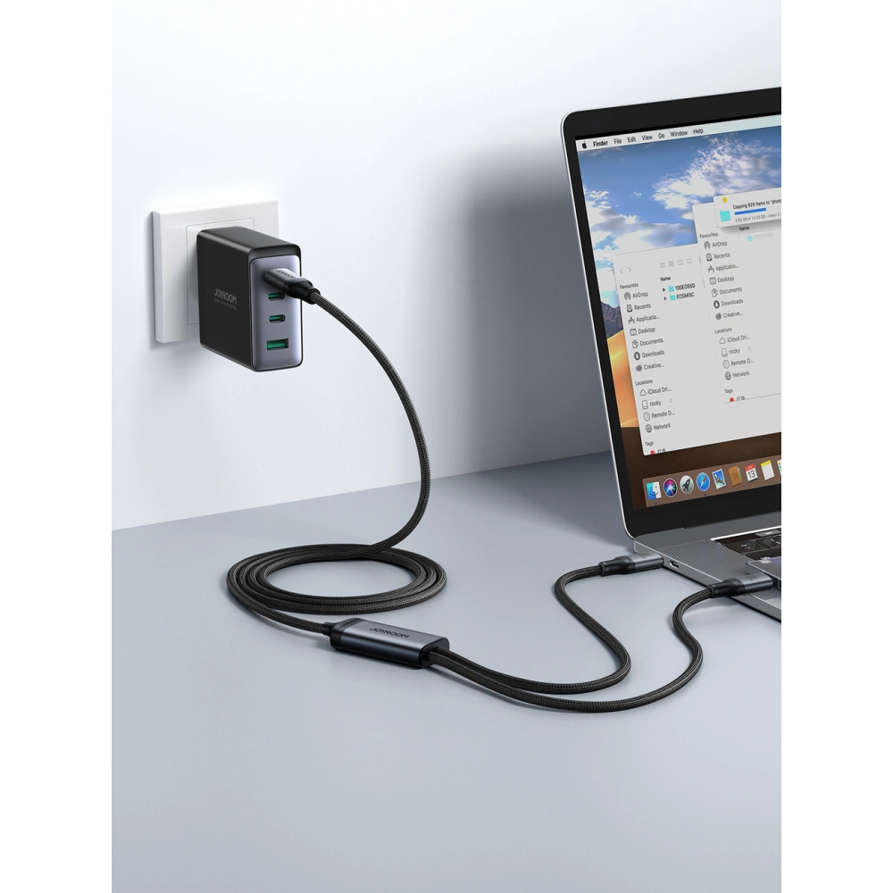 Hurtownia GSM - Kabel 2w1 Joyroom Speedy Series SA21-1T2 USB-C / USB-C, Lightning 100W 1.5m černý - JYR886 - {ean13} - Hurt