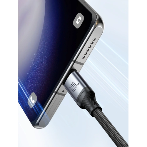 Kabel 2w1 Joyroom Speedy Series SA21-1T2 USB-C / 2xUSB-C 100W 1.5m czarny