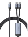 Hurtownia GSM - Kabel 2w1 Joyroom Speedy Series SA21-1T2 USB-C / 2xUSB-C 100W 1.5m czarny - JYR887 - {ean13} - Hurt