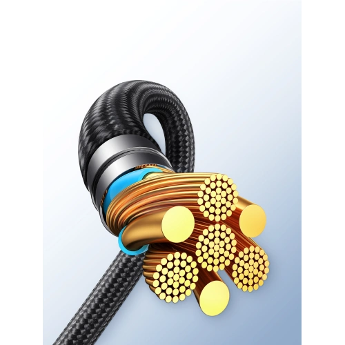 Kabel 2w1 Joyroom Speedy Series SA21-1T2 USB-C / 2xUSB-C 100W 1.5m czarny