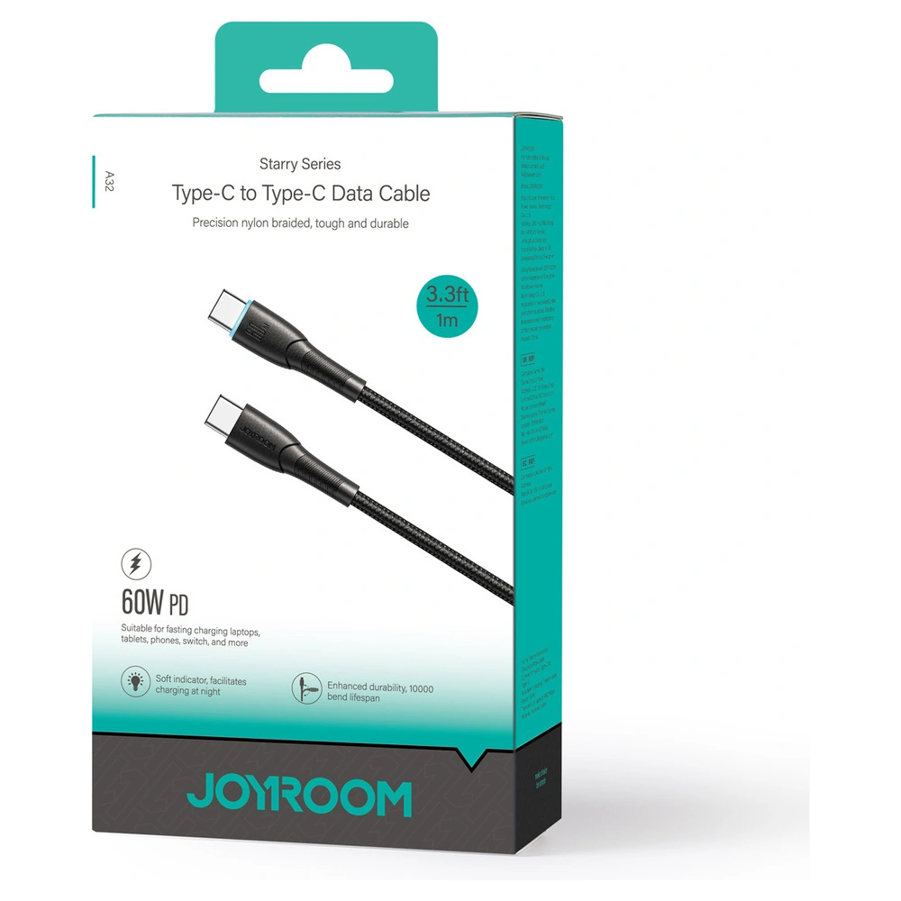 Hurtownia GSM - Kabel Joyroom Starry Series SA32-CC3 USB-C / USB-C 60W 1m černý - JYR888 - {ean13} - Hurt