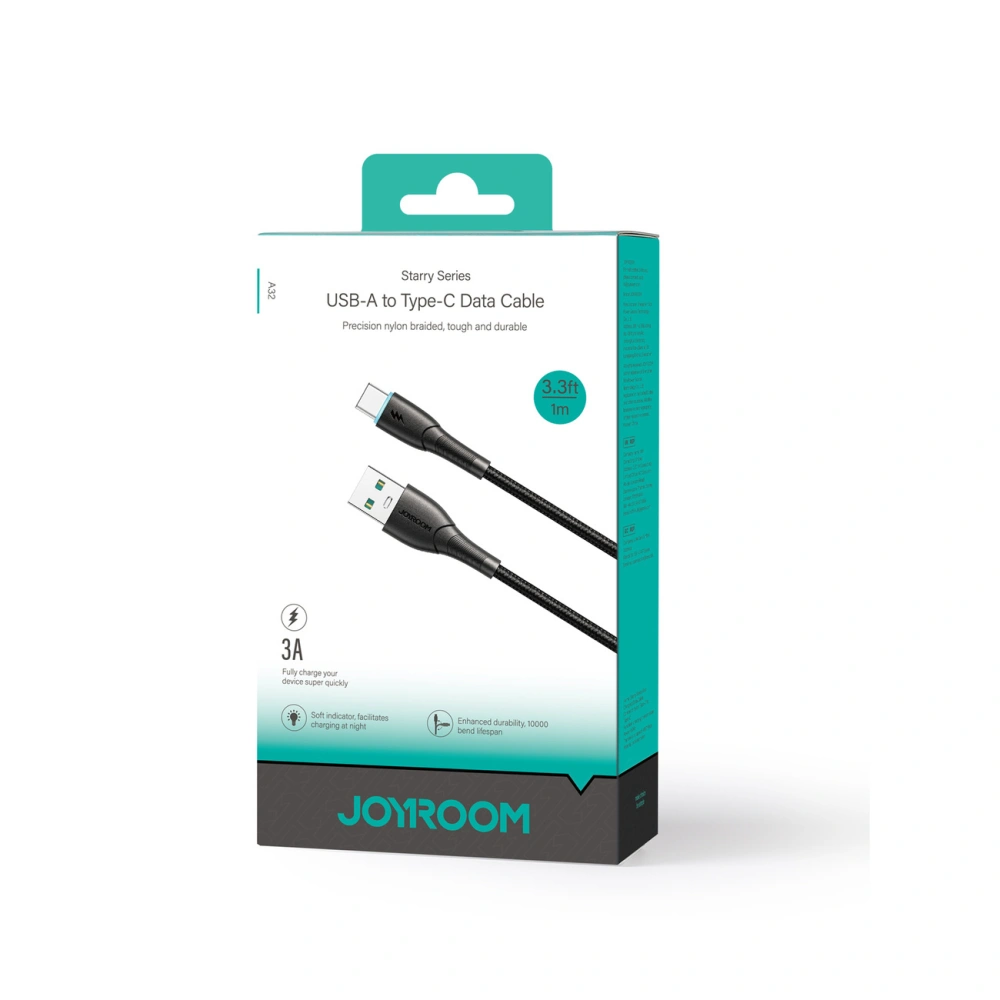 Hurtownia GSM - Kabel Joyroom Starry Series SA32-AC3 USB-A / USB-C 3A 1m černý - JYR894 - {ean13} - Hurt