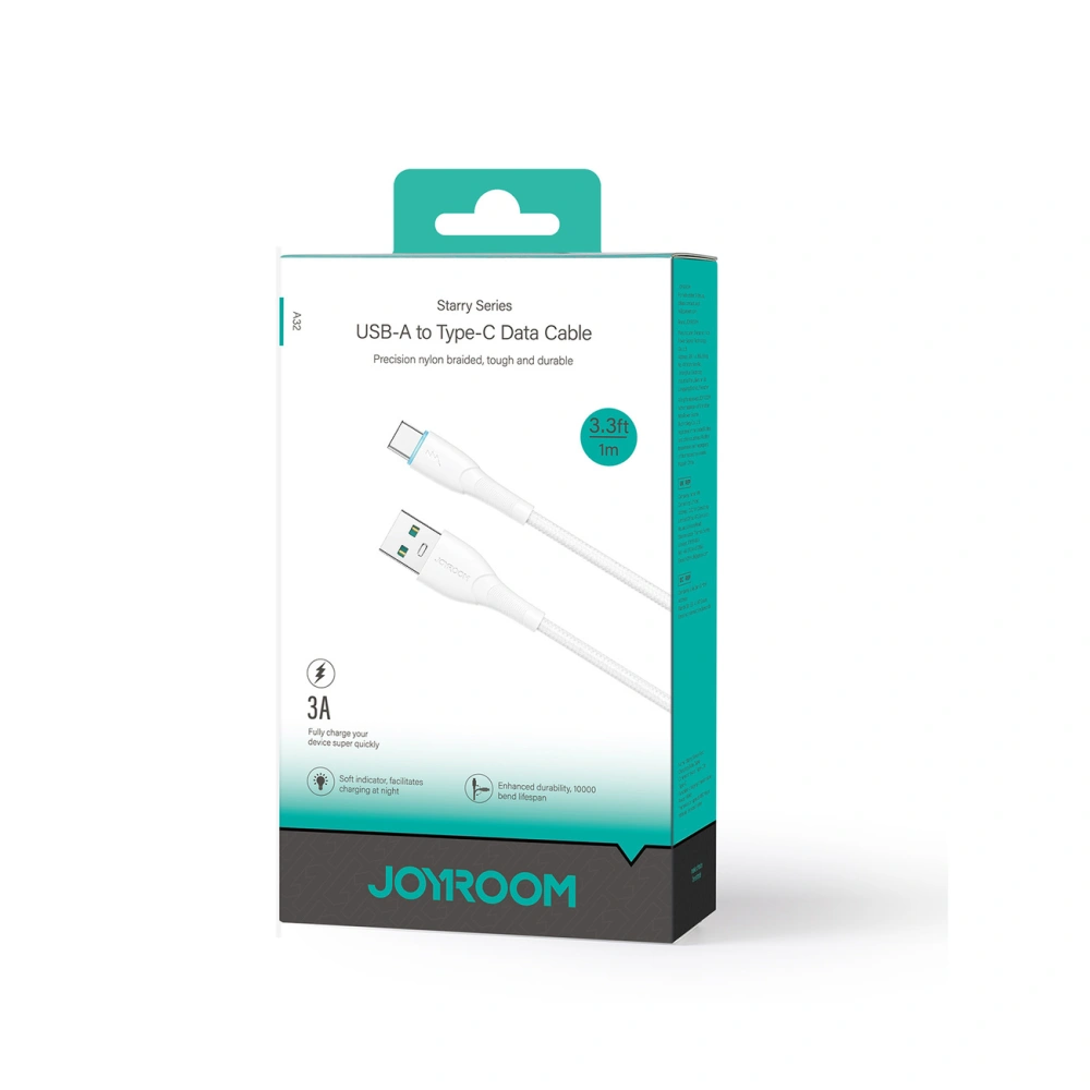 Hurtownia GSM - Kábel Joyroom Starry Series SA32-AC3 USB-A / USB-C 3A 1m fehér - JYR895 - {ean13} - Hurt