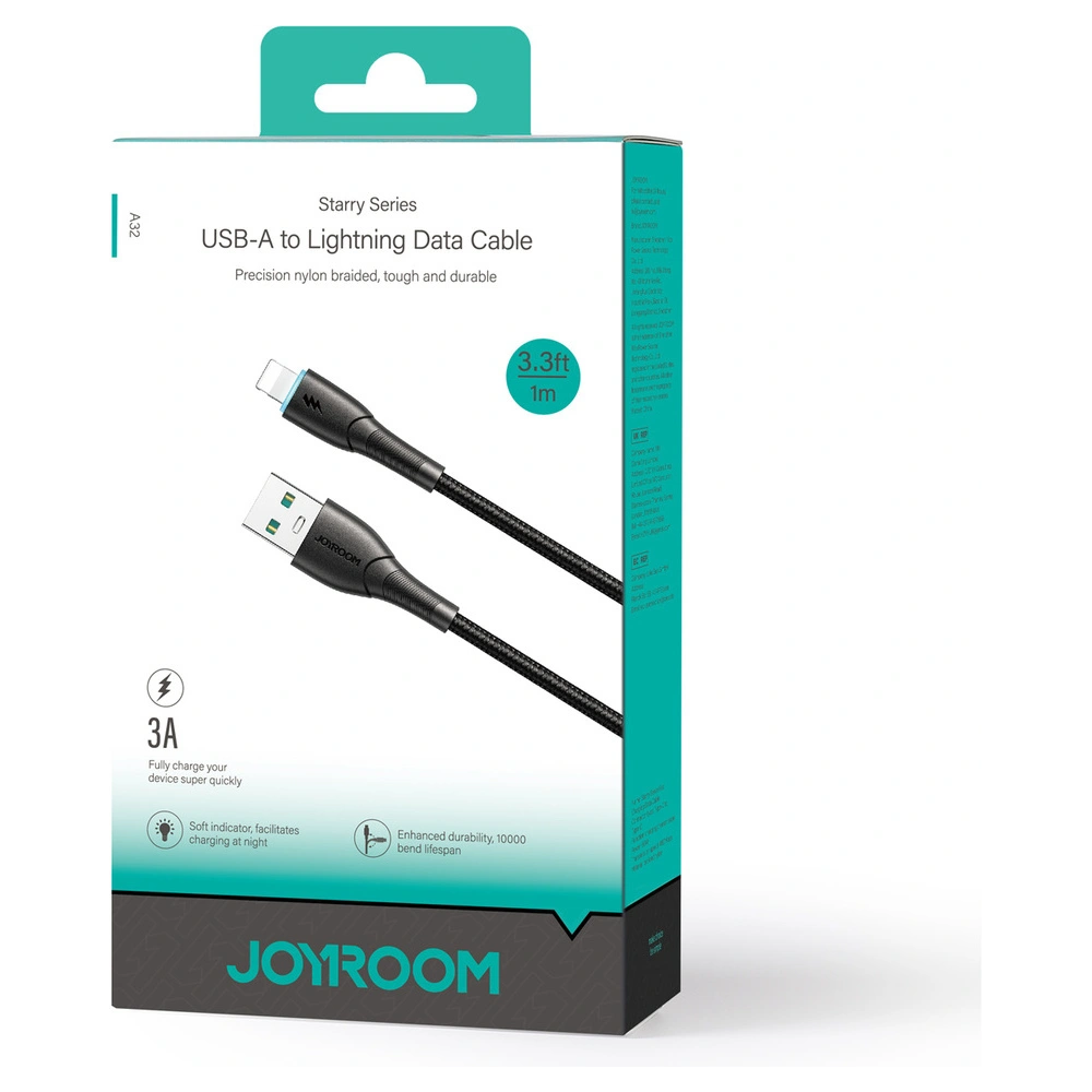 Hurtownia GSM - Kabel Joyroom Starry Series SA32-AL3 USB-A / Lightning 3A 1m schwarz - JYR896 - {ean13} - Hurt