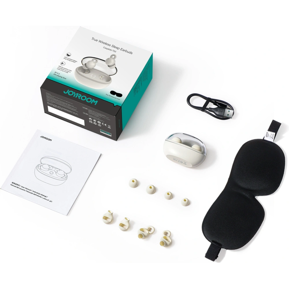 Wholesale Joyroom JR-TS3 Bluetooth 5.3 wireless in-ear headphones white - JYR898 - {ean13} - Hurt