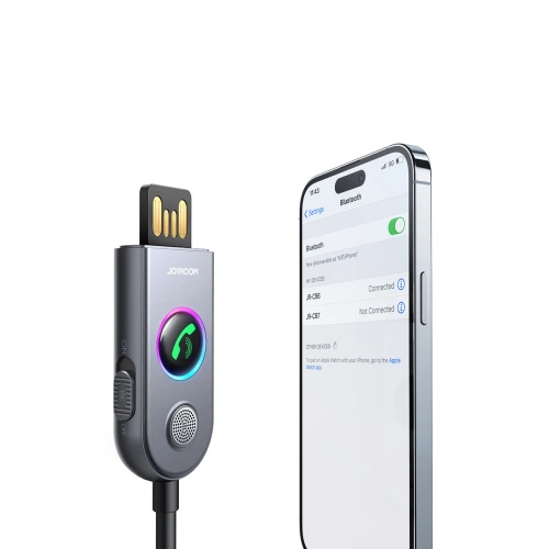 Samochodowy bezprzewodowy odbiornik Joyroom JR-CB6 szary