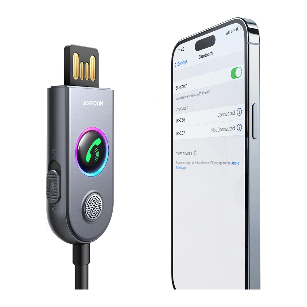 Hurtownia GSM - Receiver wireless auto Joyroom JR-CB6 gri - JYR900 - {ean13} - Hurt