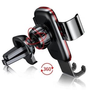 Baseus Gravity Car Mount with Wireless Charger Black