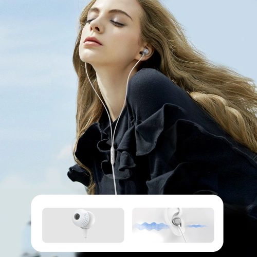 Słuchawki dokanałowe Joyroom JR-EC06 USB-C srebrne