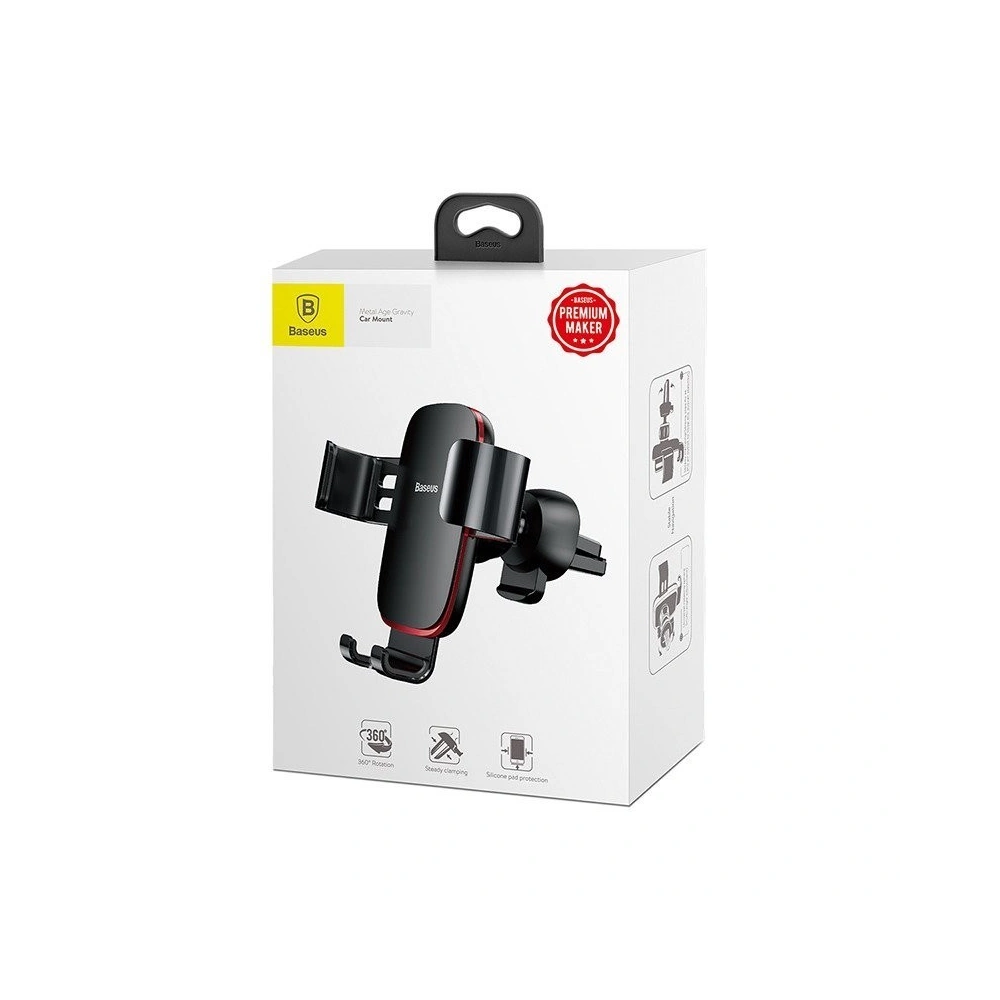 Wholesale Baseus Gravity Car Mount with Wireless Charger Black - BSU580BLK - {ean13} - Hurt