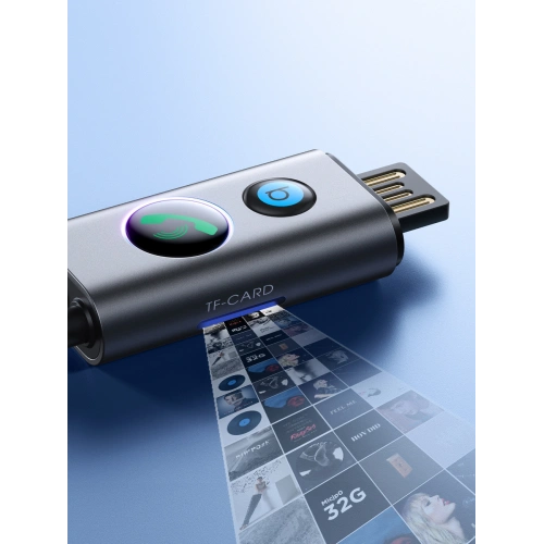 Samochodowy bezprzewodowy odbiornik Joyroom JR-CB7 szary