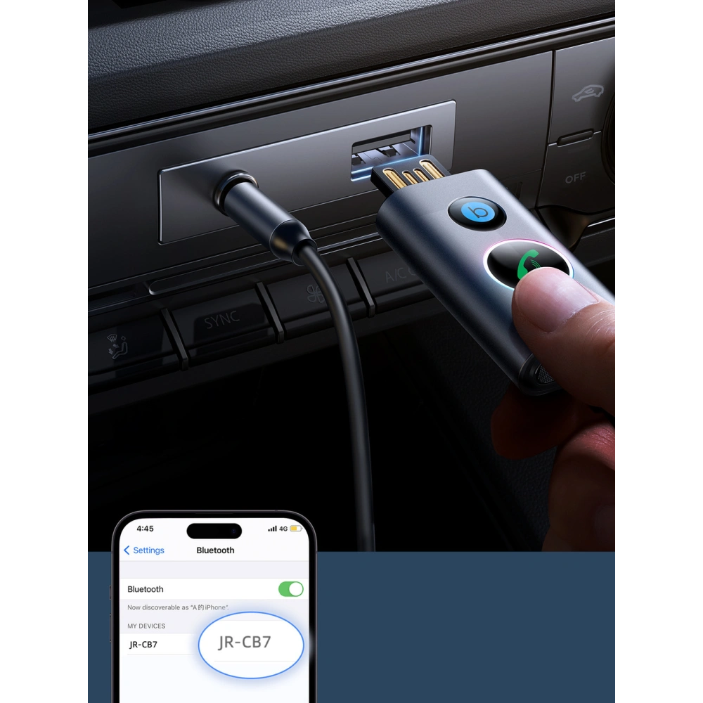 Hurtownia GSM - Recepționer wireless auto Joyroom JR-CB7 gri - JYR910 - {ean13} - Hurt