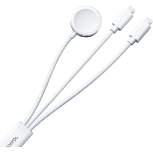 Hurtownia GSM - Kábel 3w1 Joyroom S-IW007 USB-A / mágneses töltő, USB-A, Lightning 1.2m fehér - JYR911 - {ean13} - Hurt