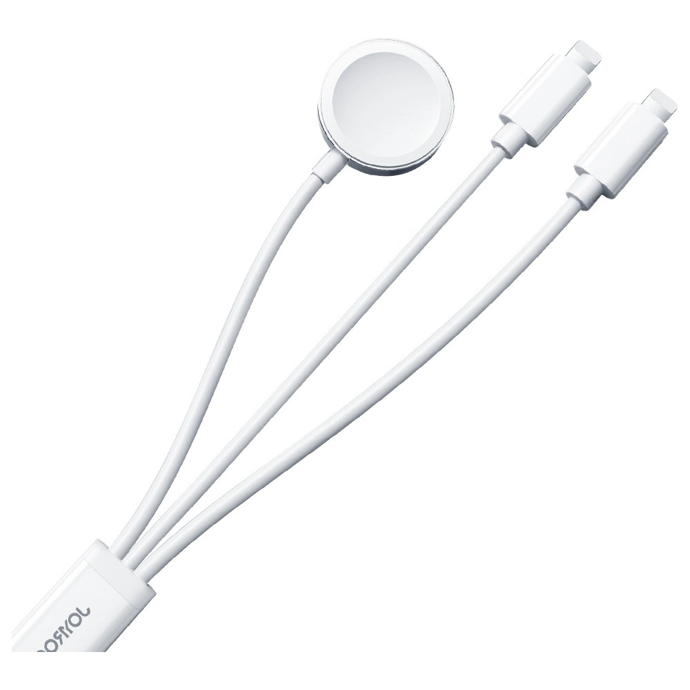 Hurtownia GSM - Kábel 3w1 Joyroom S-IW007 USB-A / mágneses töltő, USB-A, Lightning 1.2m fehér - JYR911 - {ean13} - Hurt