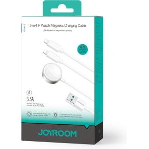 Hurtownia GSM - Kábel 3w1 Joyroom S-IW007 USB-A / mágneses töltő, USB-A, Lightning 1.2m fehér - JYR911 - {ean13} - Hurt