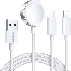 Hurtownia GSM - Kábel 3w1 Joyroom S-IW008 USB-A / mágneses töltő, USB-C, Lightning 1.2m fehér - JYR912 - {ean13} - Hurt