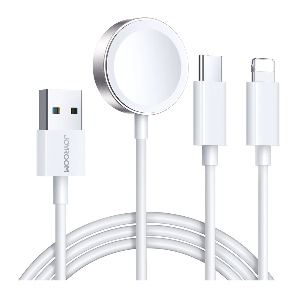 Hurtownia GSM - Kabel 3w1 Joyroom S-IW008 USB-A / magnetická nabíječka, USB-C, Lightning 1.2m bílý - JYR912 - {ean13} - Hurt