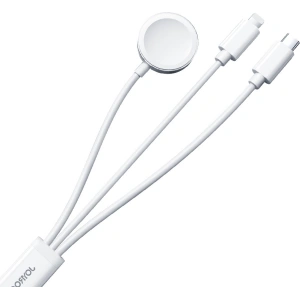 Hurtownia GSM - Kábel 3w1 Joyroom S-IW008 USB-A / mágneses töltő, USB-C, Lightning 1.2m fehér - JYR912 - {ean13} - Hurt