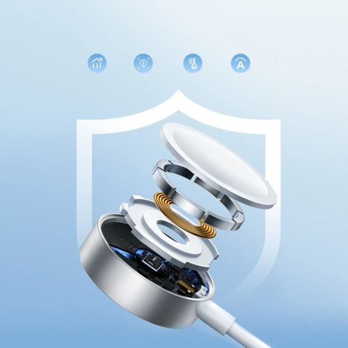 Kabel 3w1 Joyroom S-IW008 USB-A / ładowarka magnetyczna, USB-C, Lightning 1.2m biały