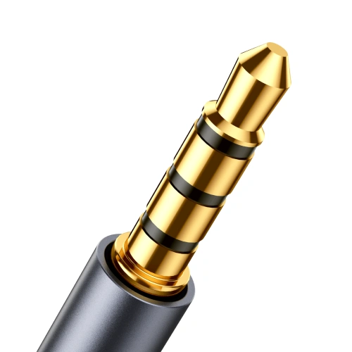 Kabel audio Joyroom SY-A09 mini jack 3.5mm żeński / AUX mini jack 3.5mm męski 1.2 m czarny