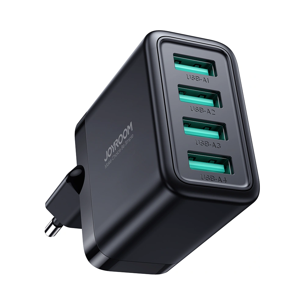 Hurtownia GSM - Ładowarka sieciowa Joyroom JR-TCN03 4xUSB-A 24W 4.8A czarna - JYR921 - {ean13} - Hurt