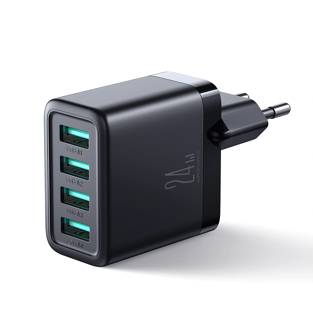Hurtownia GSM - Hálózati töltő Joyroom JR-TCN03 4xUSB-A 24W 4.8A fekete - JYR921 - {ean13} - Hurt