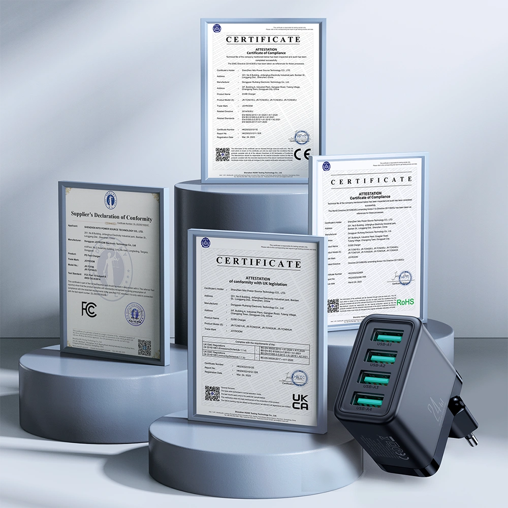 Hurtownia GSM - Ładowarka sieciowa Joyroom JR-TCN03 4xUSB-A 24W 4.8A czarna - JYR921 - {ean13} - Hurt