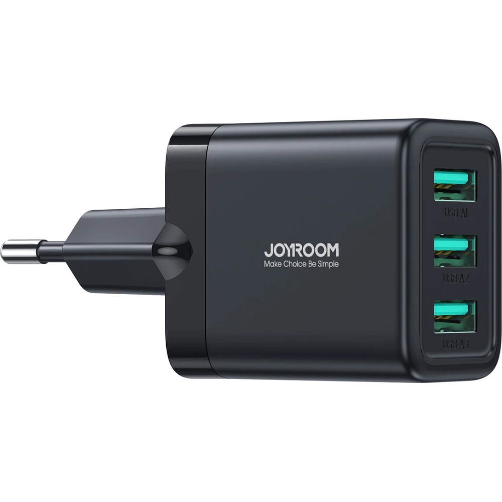 Hurtownia GSM - Hálózati töltő Joyroom JR-TCN02 3xUSB-A 17W 3.4A fekete - JYR922 - {ean13} - Hurt
