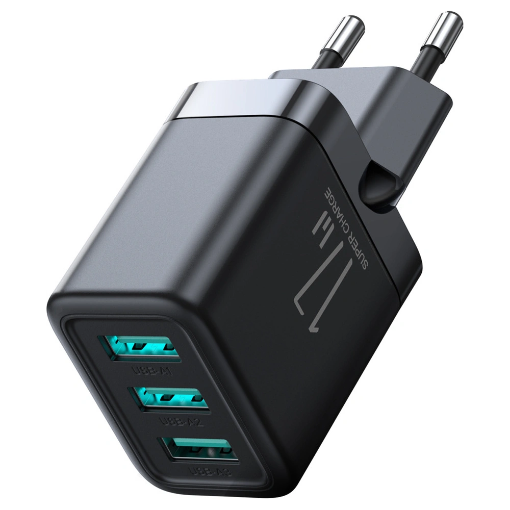 Hurtownia GSM - Hálózati töltő Joyroom JR-TCN02 3xUSB-A 17W 3.4A fekete - JYR922 - {ean13} - Hurt