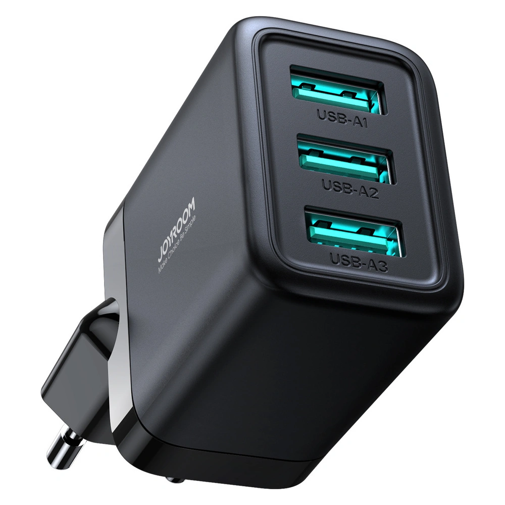 Hurtownia GSM - Hálózati töltő Joyroom JR-TCN02 3xUSB-A 17W 3.4A fekete - JYR922 - {ean13} - Hurt