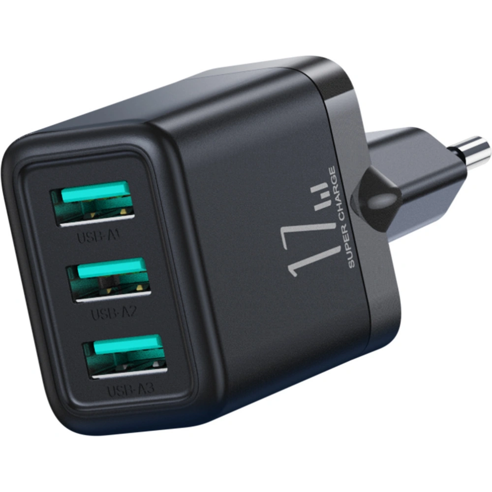 Hurtownia GSM - Hálózati töltő Joyroom JR-TCN02 3xUSB-A 17W 3.4A fekete - JYR922 - {ean13} - Hurt